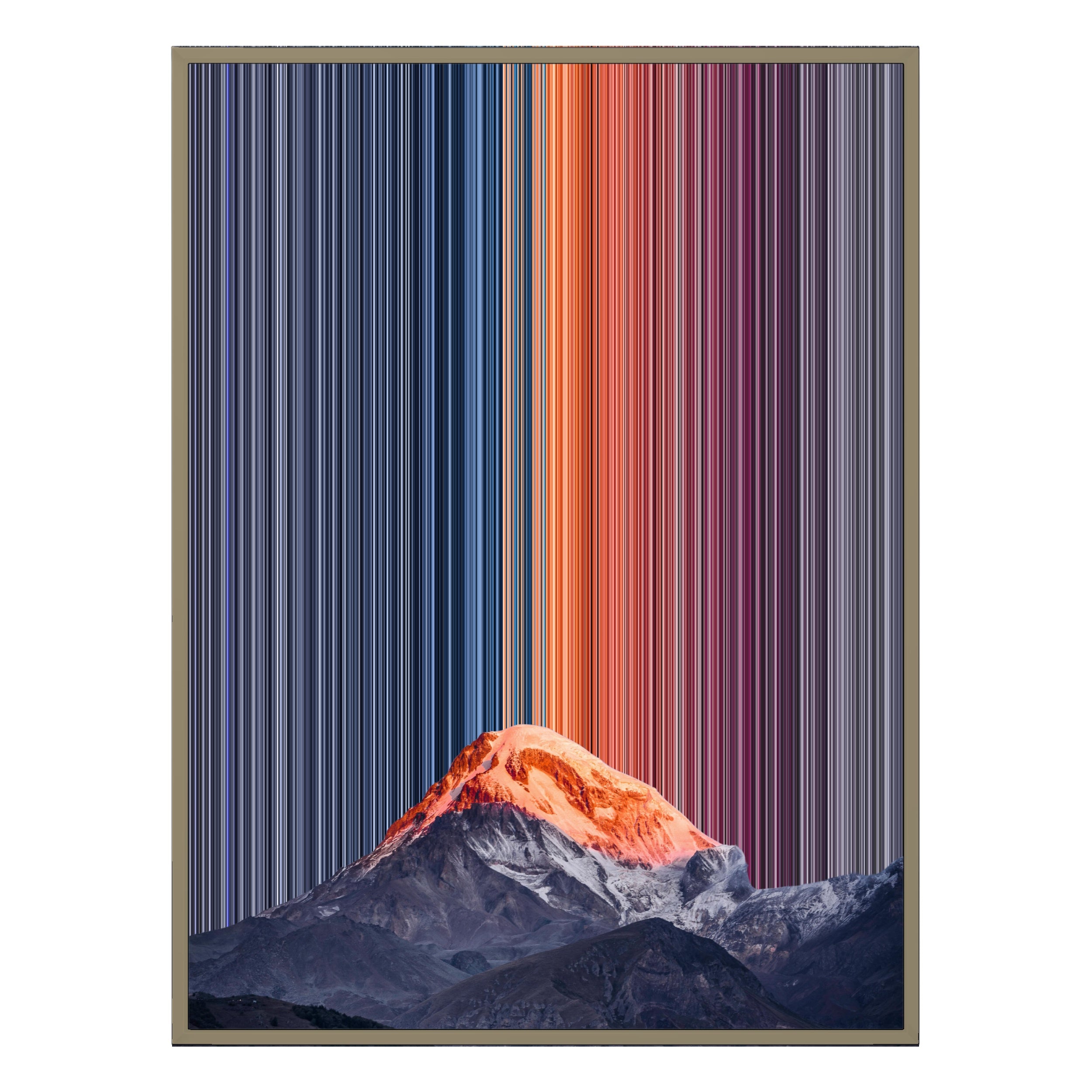 24×38" Metallic Float Frame Canvas - Natural Frame variant