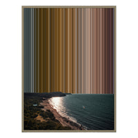 24×38" Metallic Float Frame Canvas - Natural Frame variant