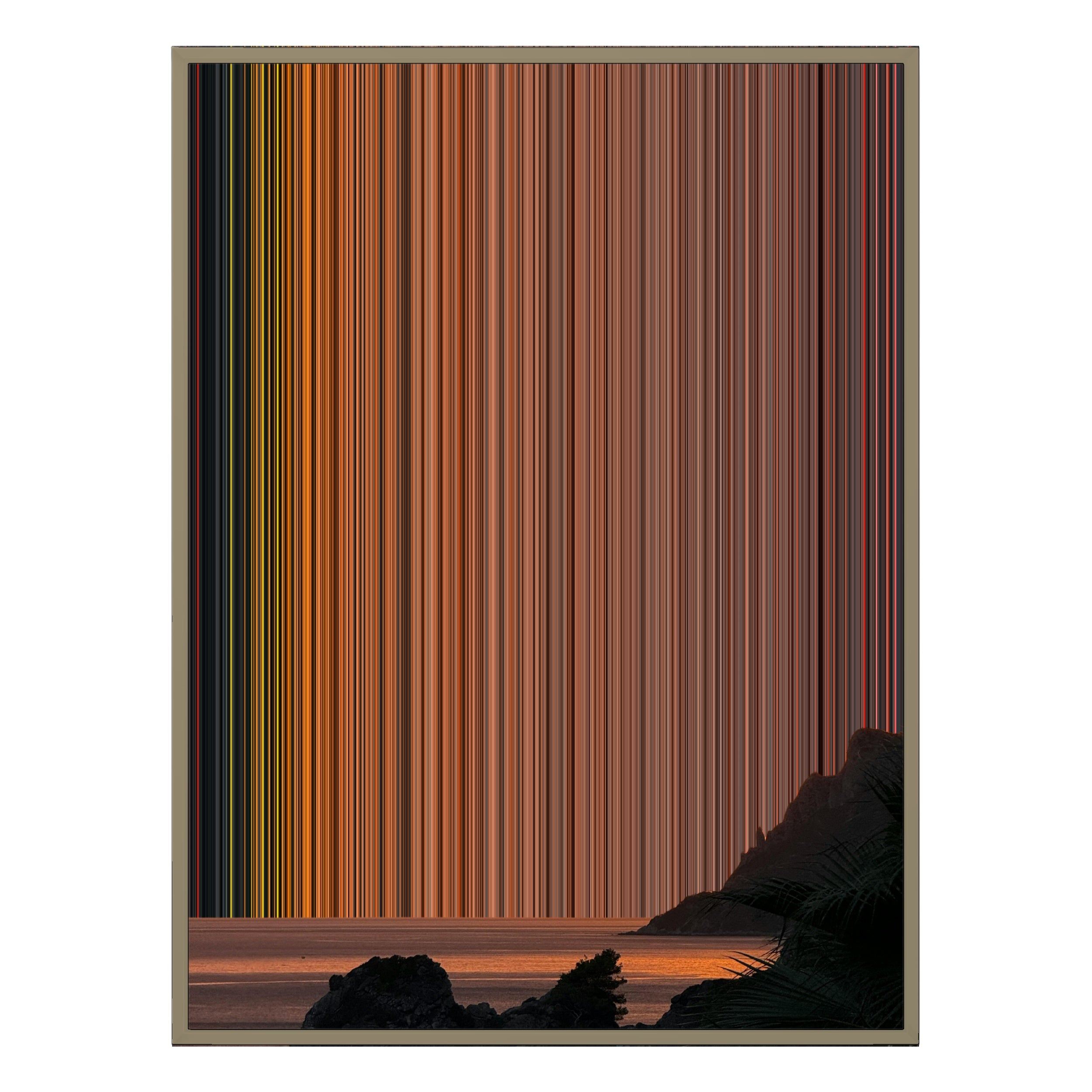 24×38" Metallic Float Frame Canvas - Natural Frame variant