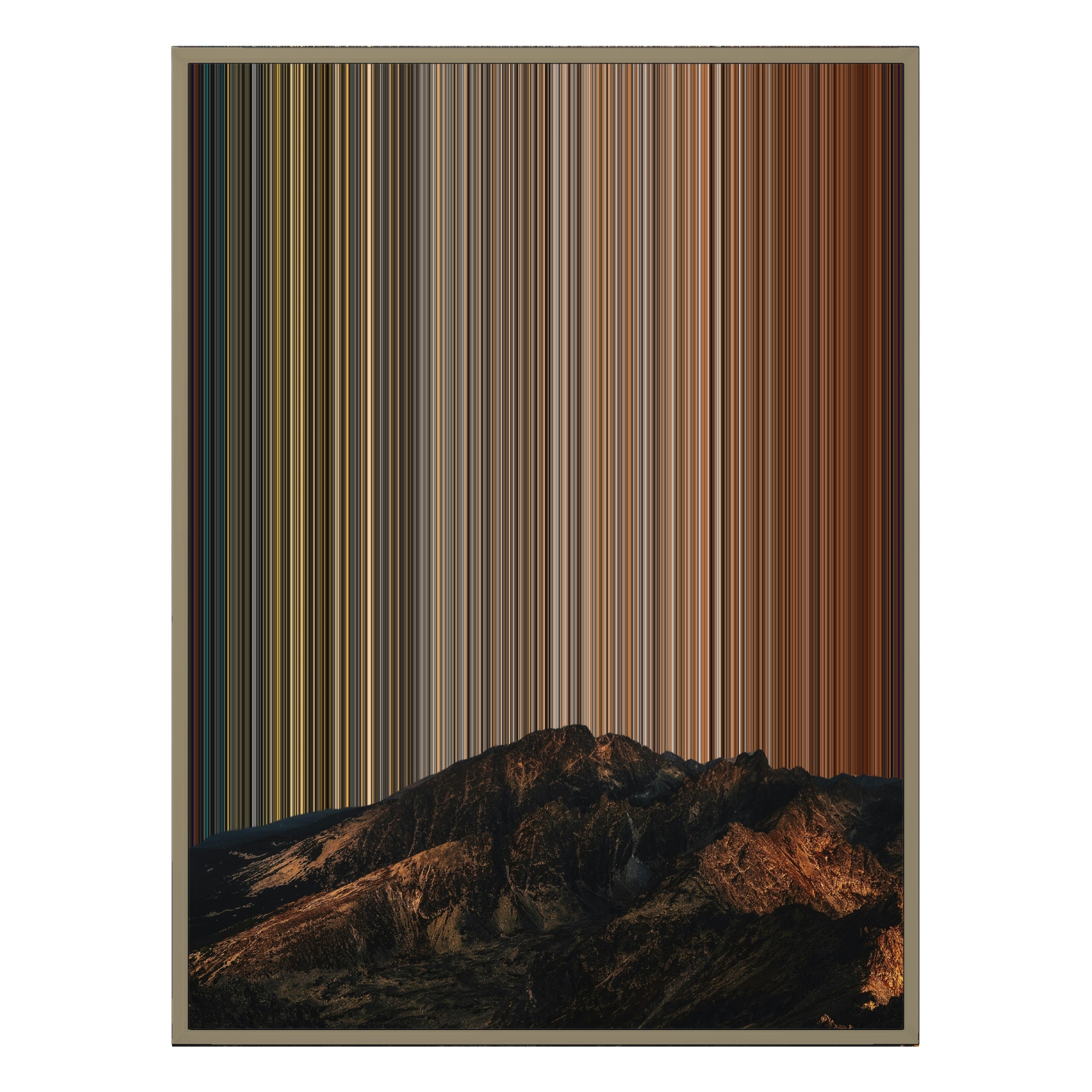 24×38" Metallic Float Frame Canvas - Natural Frame variant