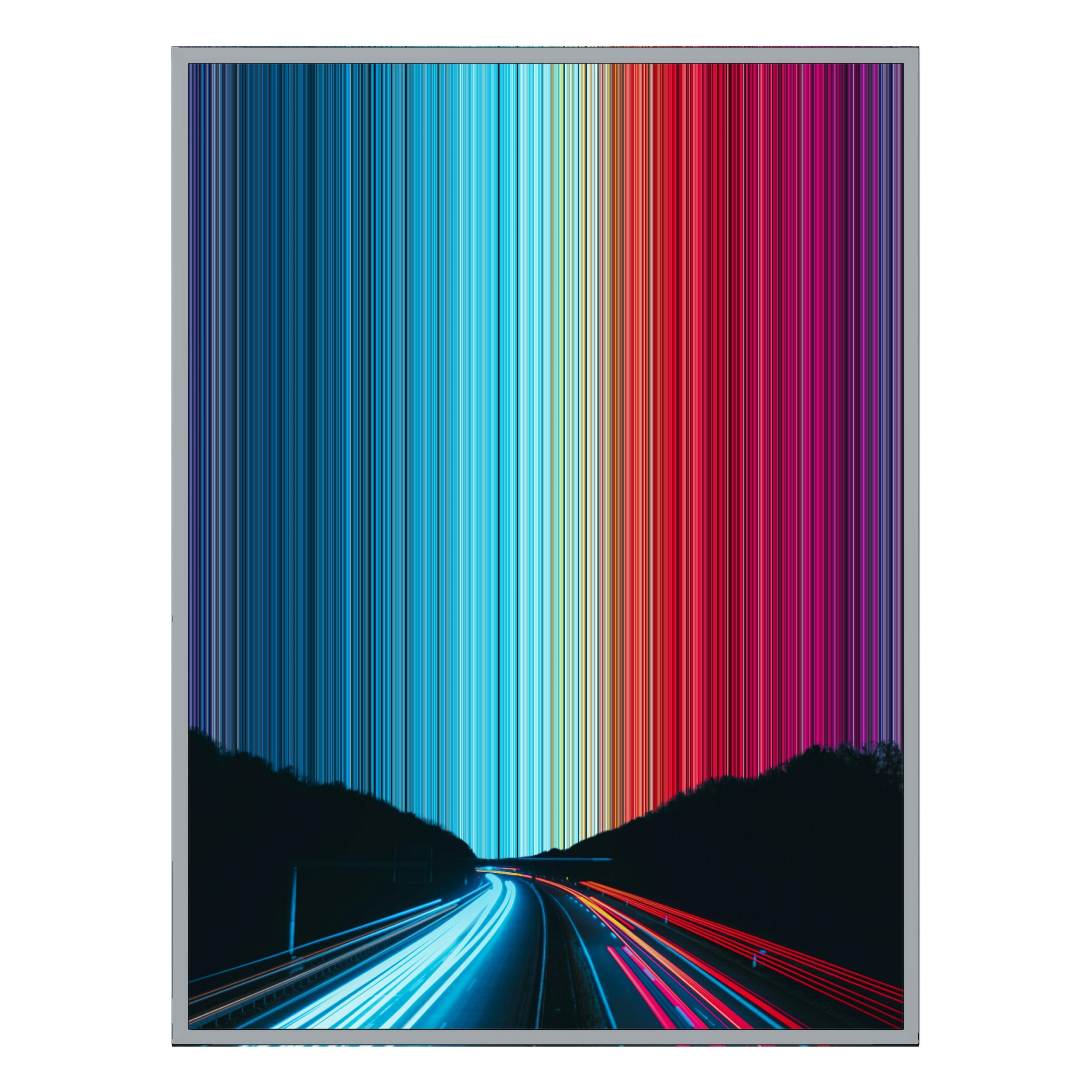 24×38" Metallic Float Frame Canvas - Silver Frame variant