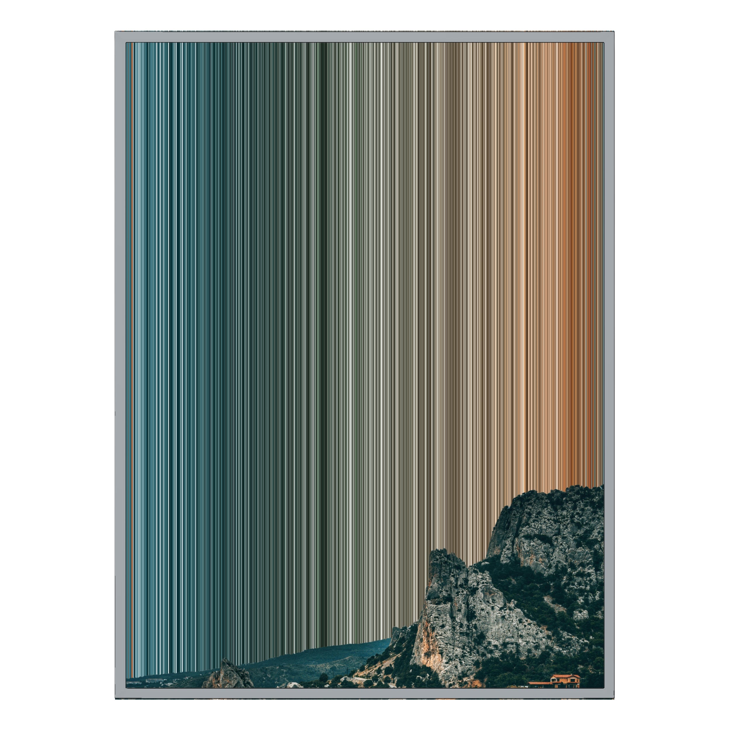 24×38" Metallic Float Frame Canvas - Silver Frame variant