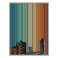 24×38" Metallic Float Frame Canvas - Silver Frame variant