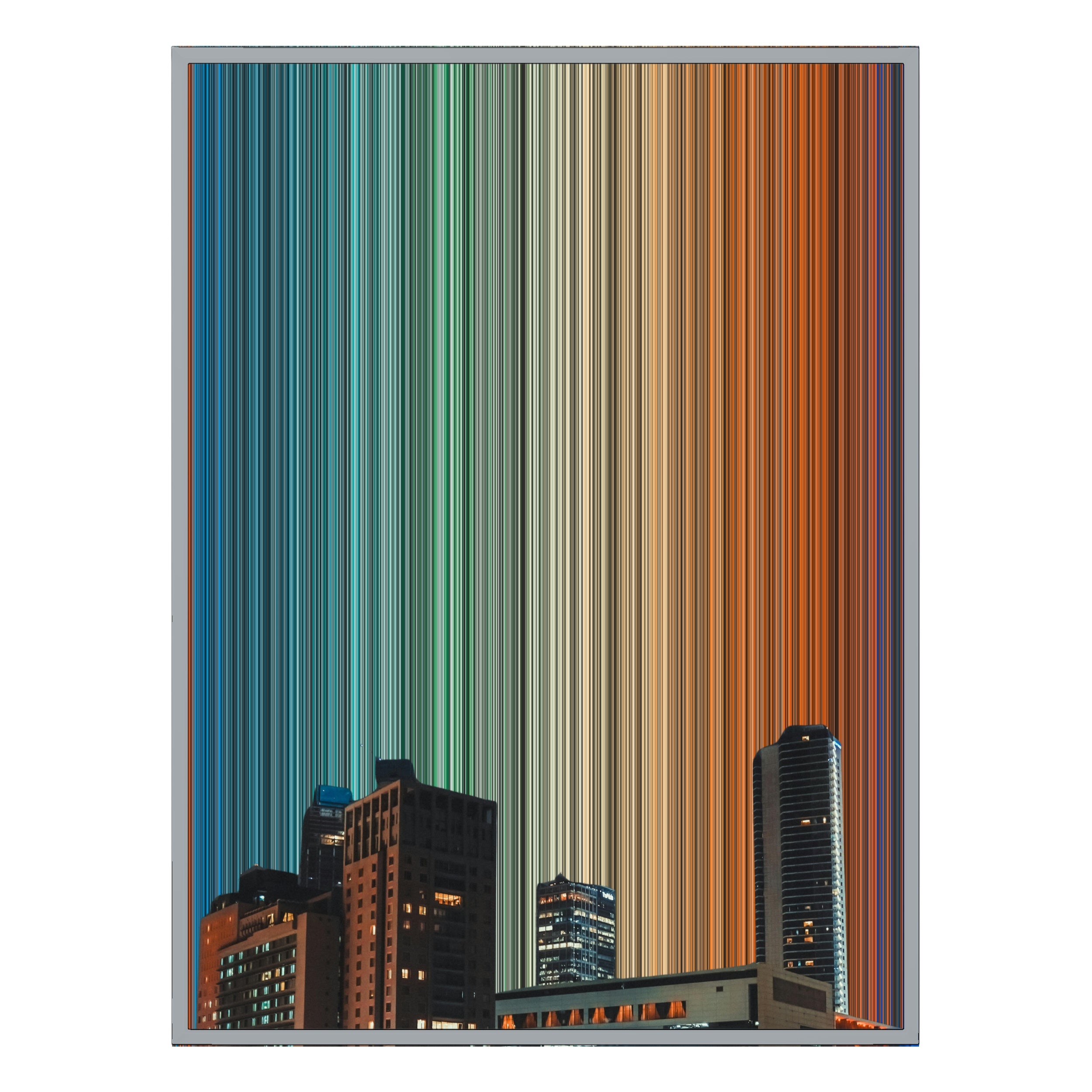 24×38" Metallic Float Frame Canvas - Silver Frame variant