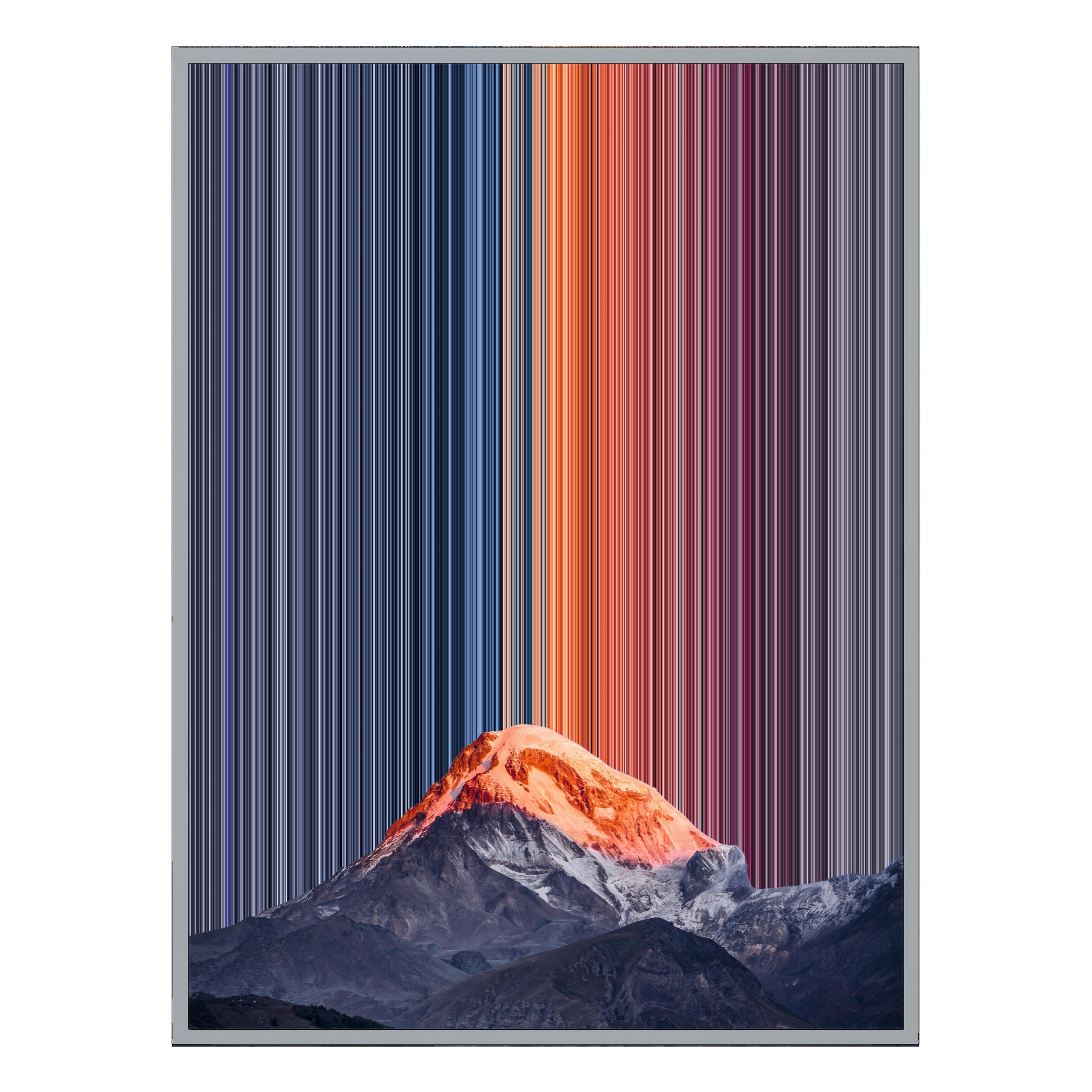 24×38" Metallic Float Frame Canvas - Silver Frame variant