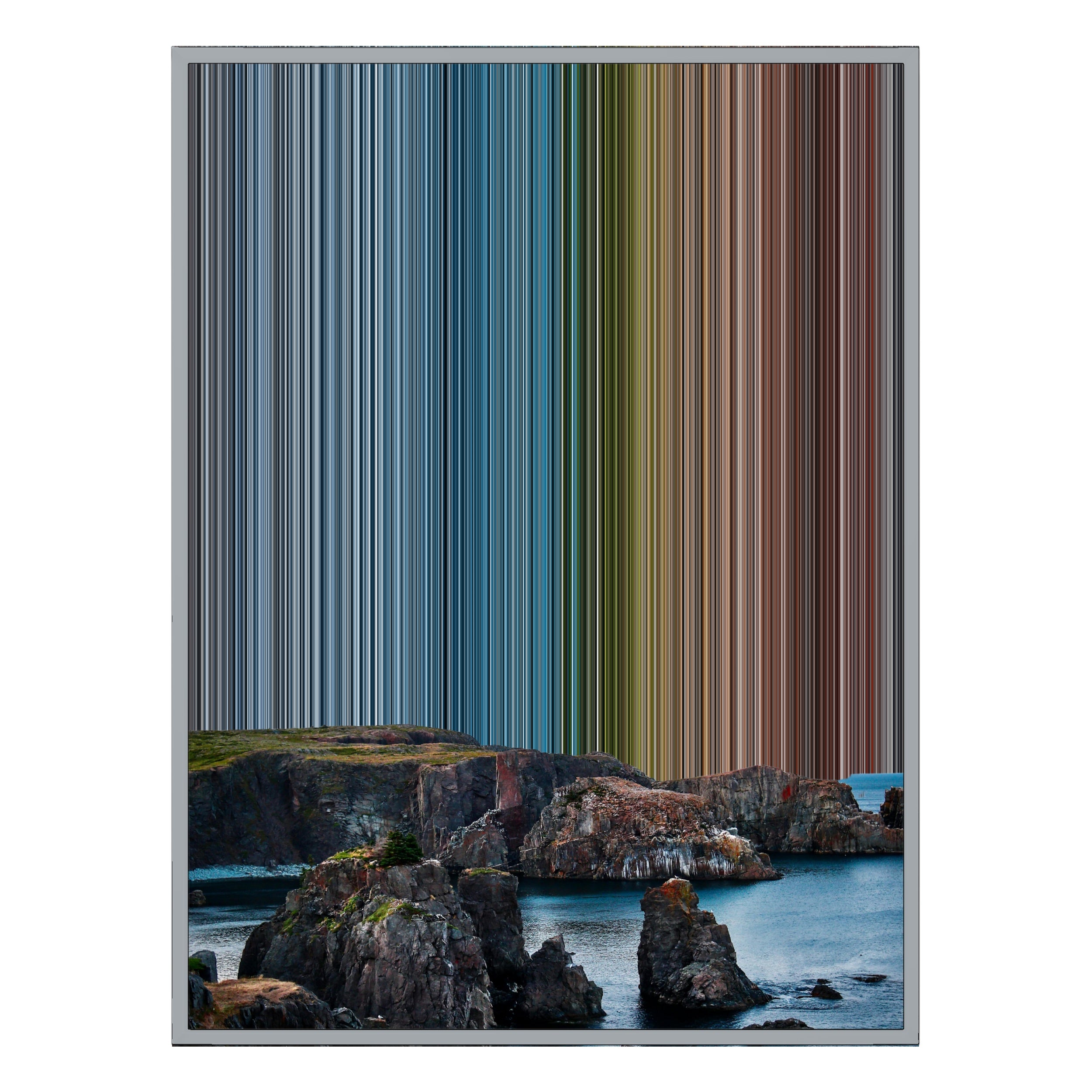 24×38" Metallic Float Frame Canvas - Silver Frame variant