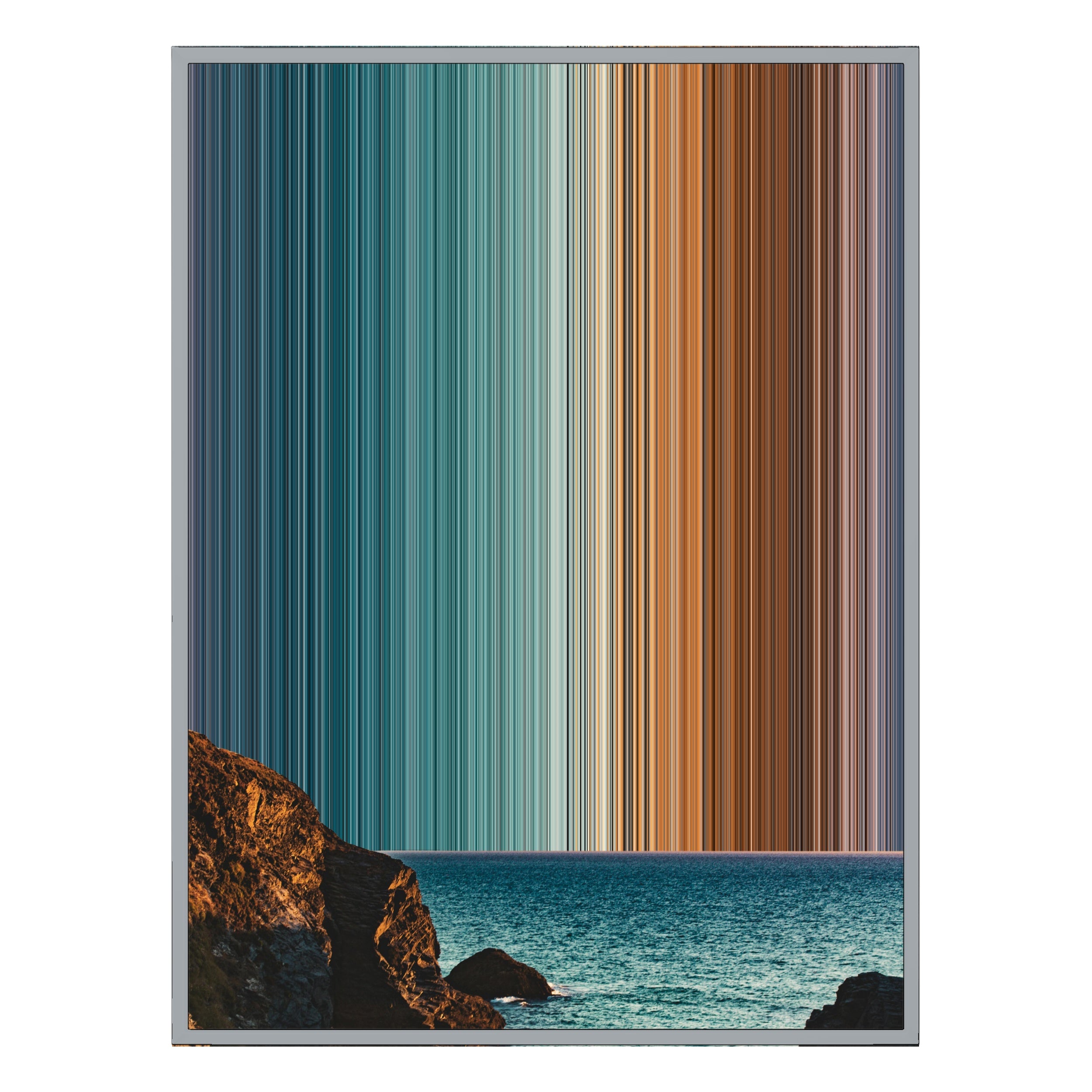 24×38" Metallic Float Frame Canvas - Silver Frame variant