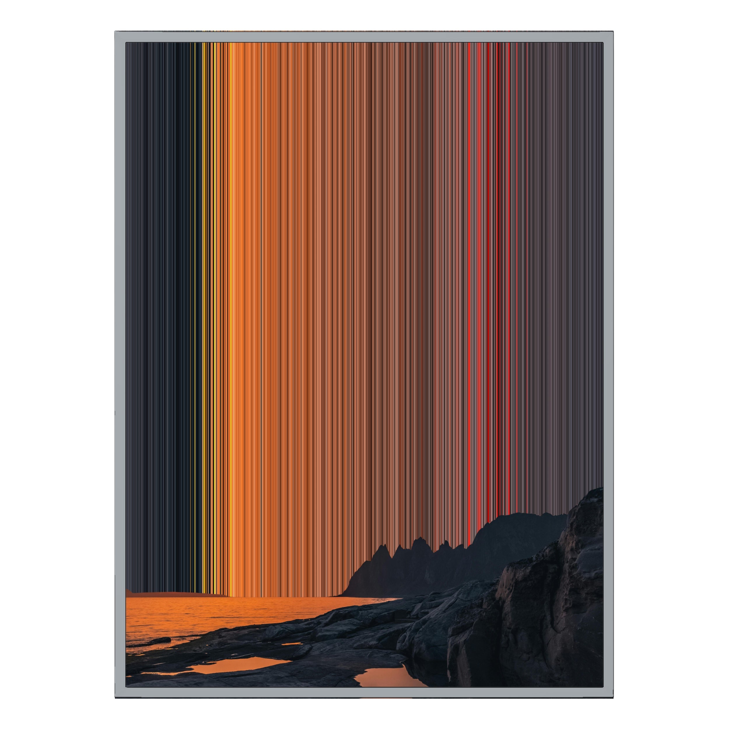 24×38" Metallic Float Frame Canvas - Silver Frame variant