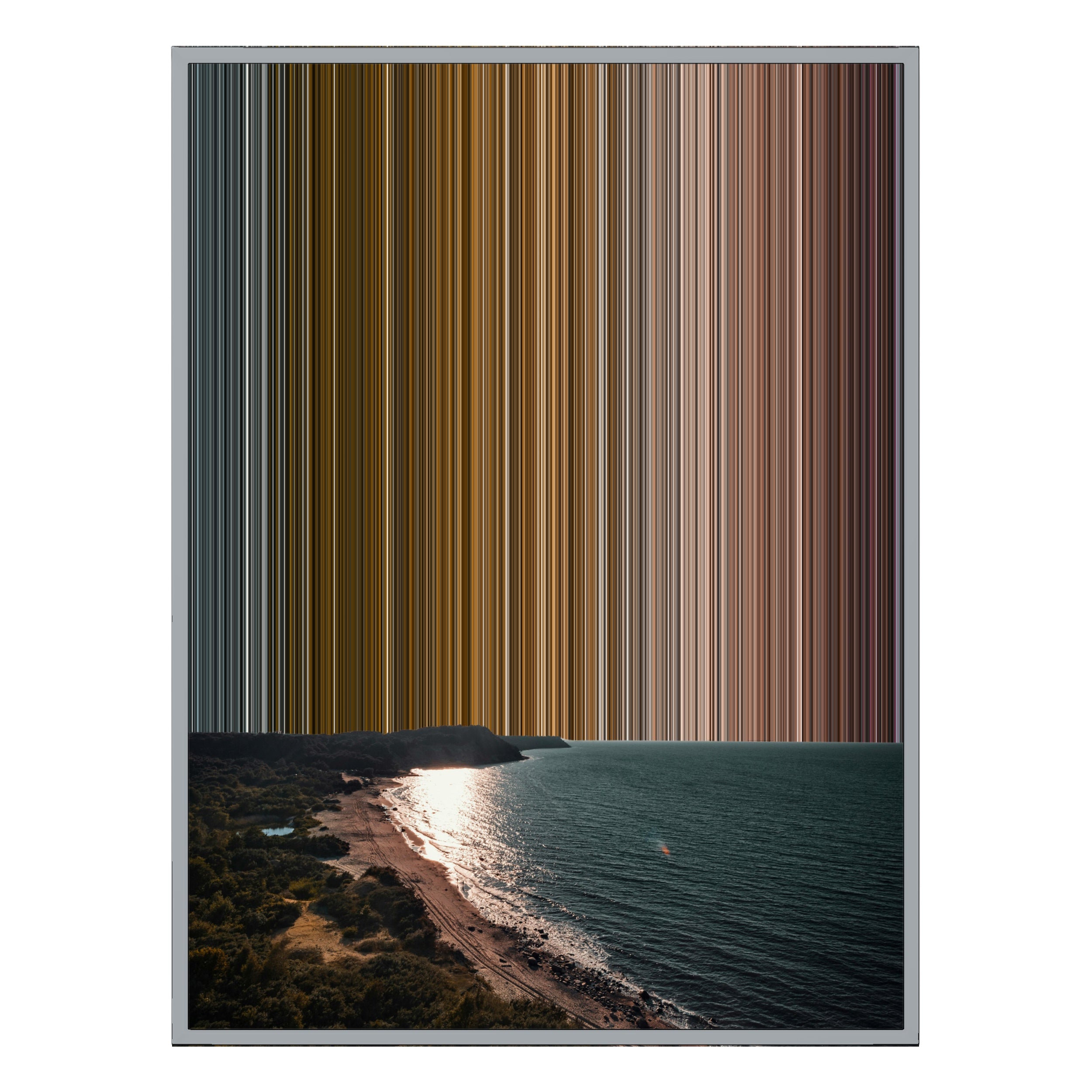 24×38" Metallic Float Frame Canvas - Silver Frame variant