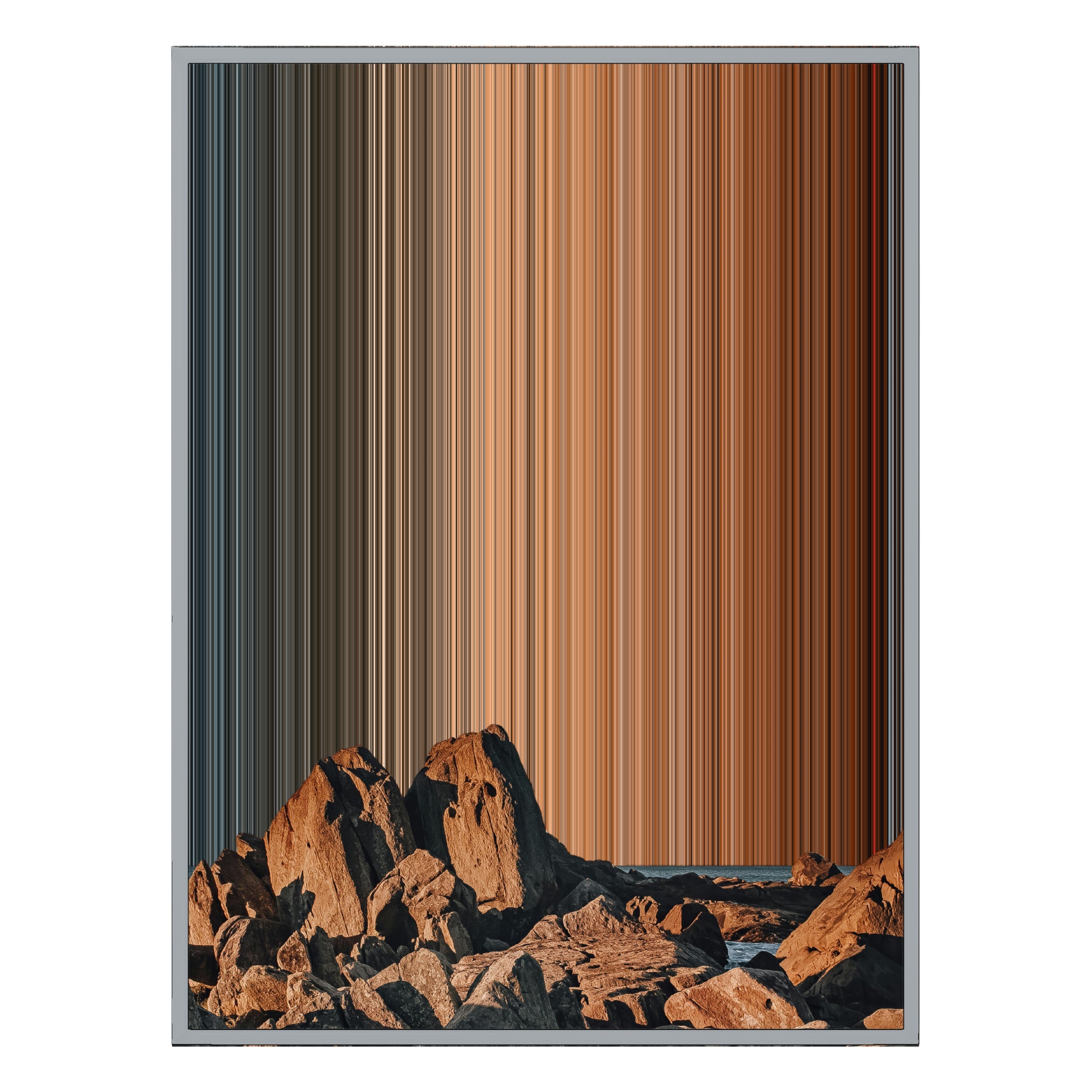 24×38" Metallic Float Frame Canvas - Silver Frame variant