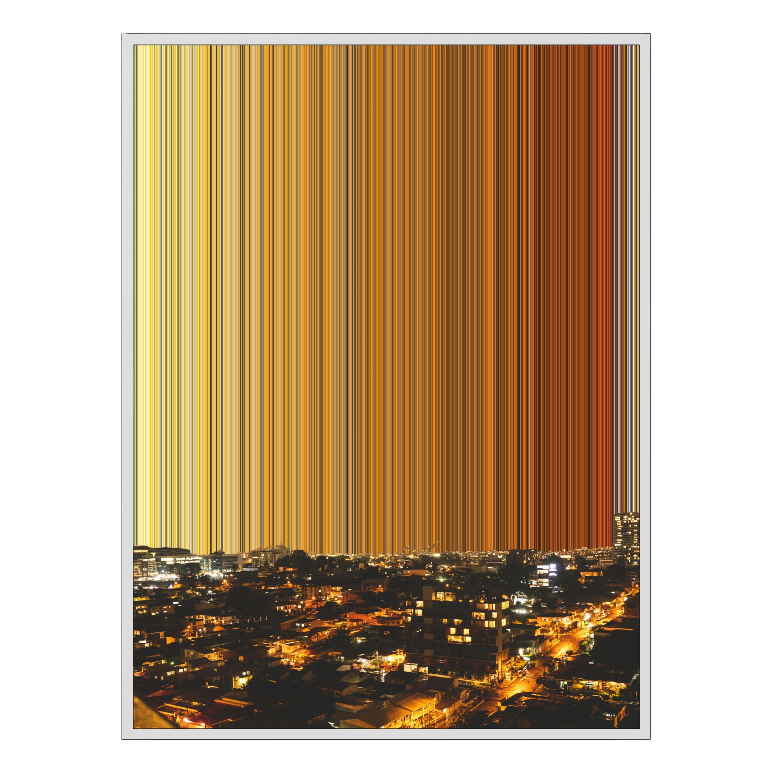 24×38" Metallic Float Frame Canvas - White Frame variant