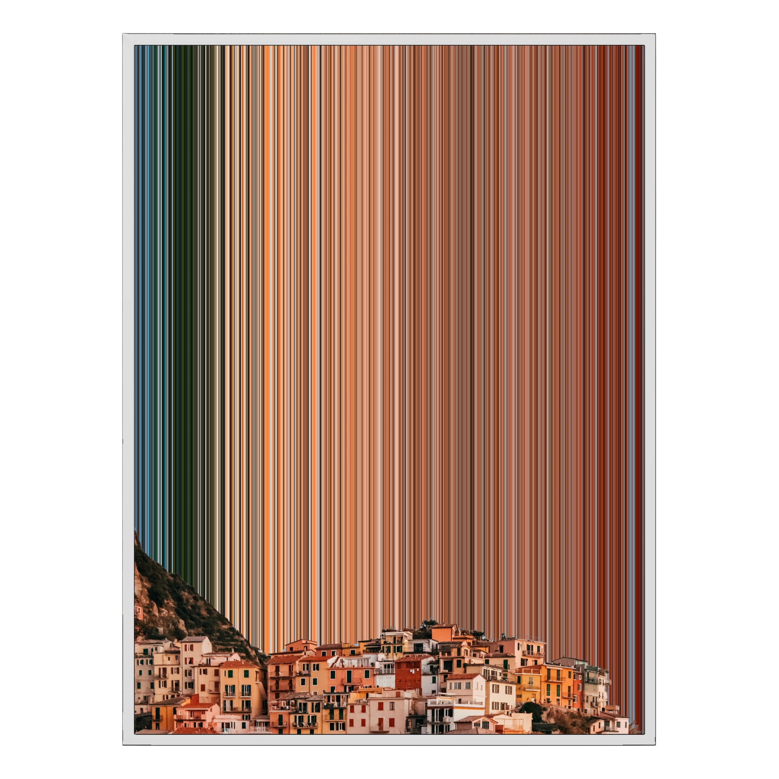 24×38" Metallic Float Frame Canvas - White Frame variant