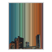 24×38" Metallic Float Frame Canvas - White Frame variant