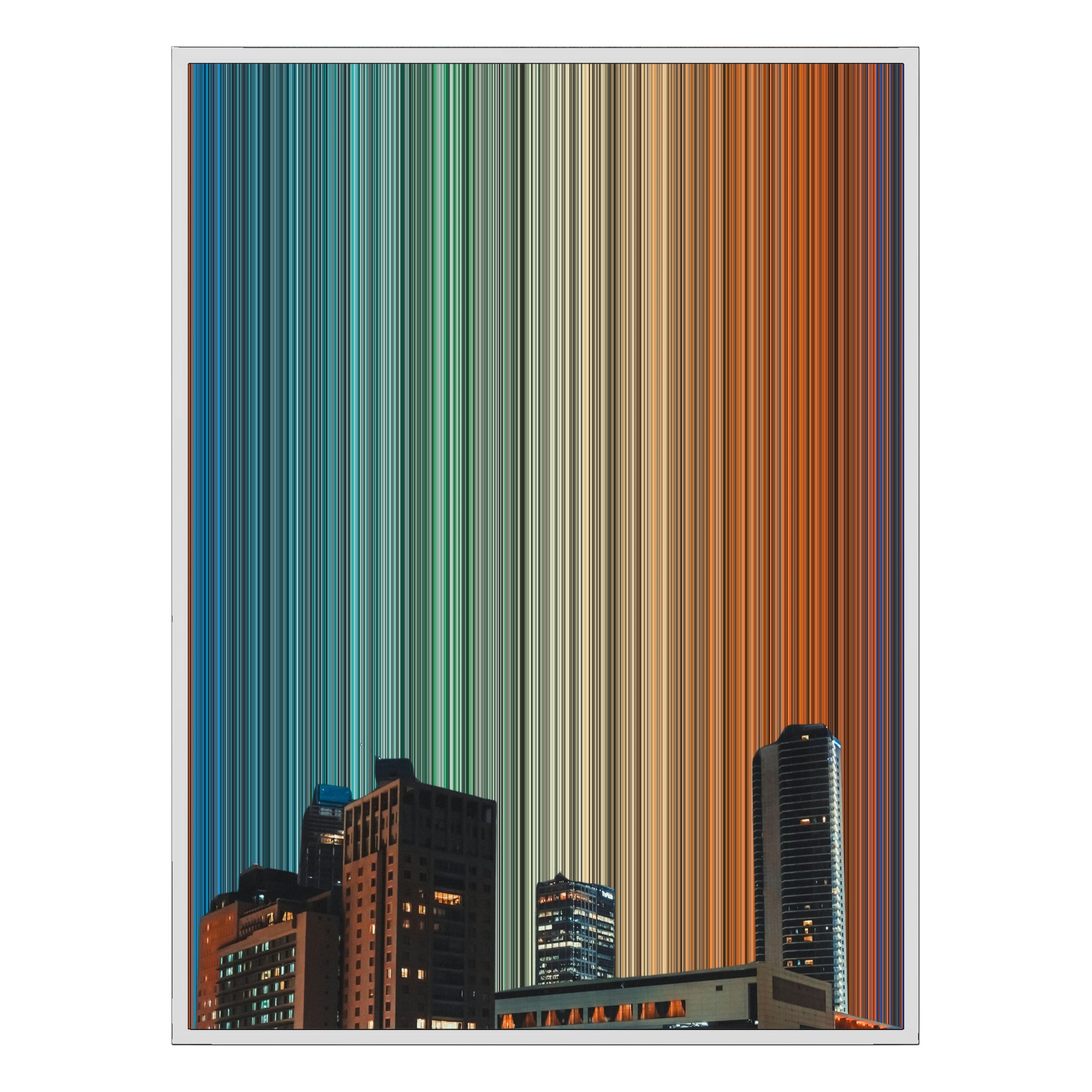 24×38" Metallic Float Frame Canvas - White Frame variant