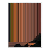 24×38" Metallic Float Frame Canvas - White Frame variant