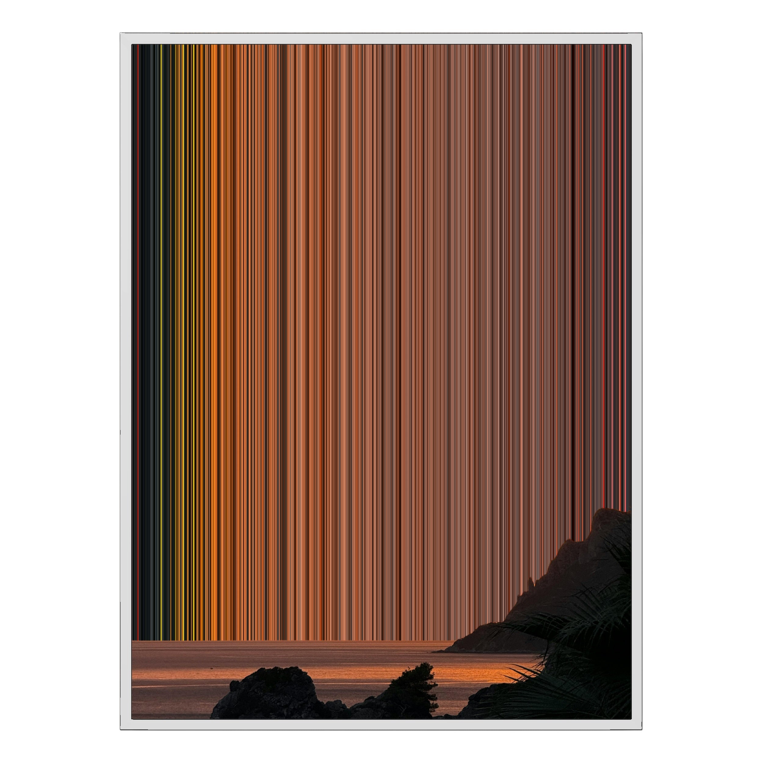 24×38" Metallic Float Frame Canvas - White Frame variant