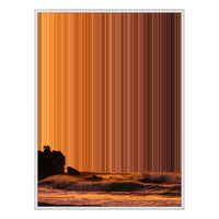 24×38" Metallic Float Frame Canvas - White Frame variant