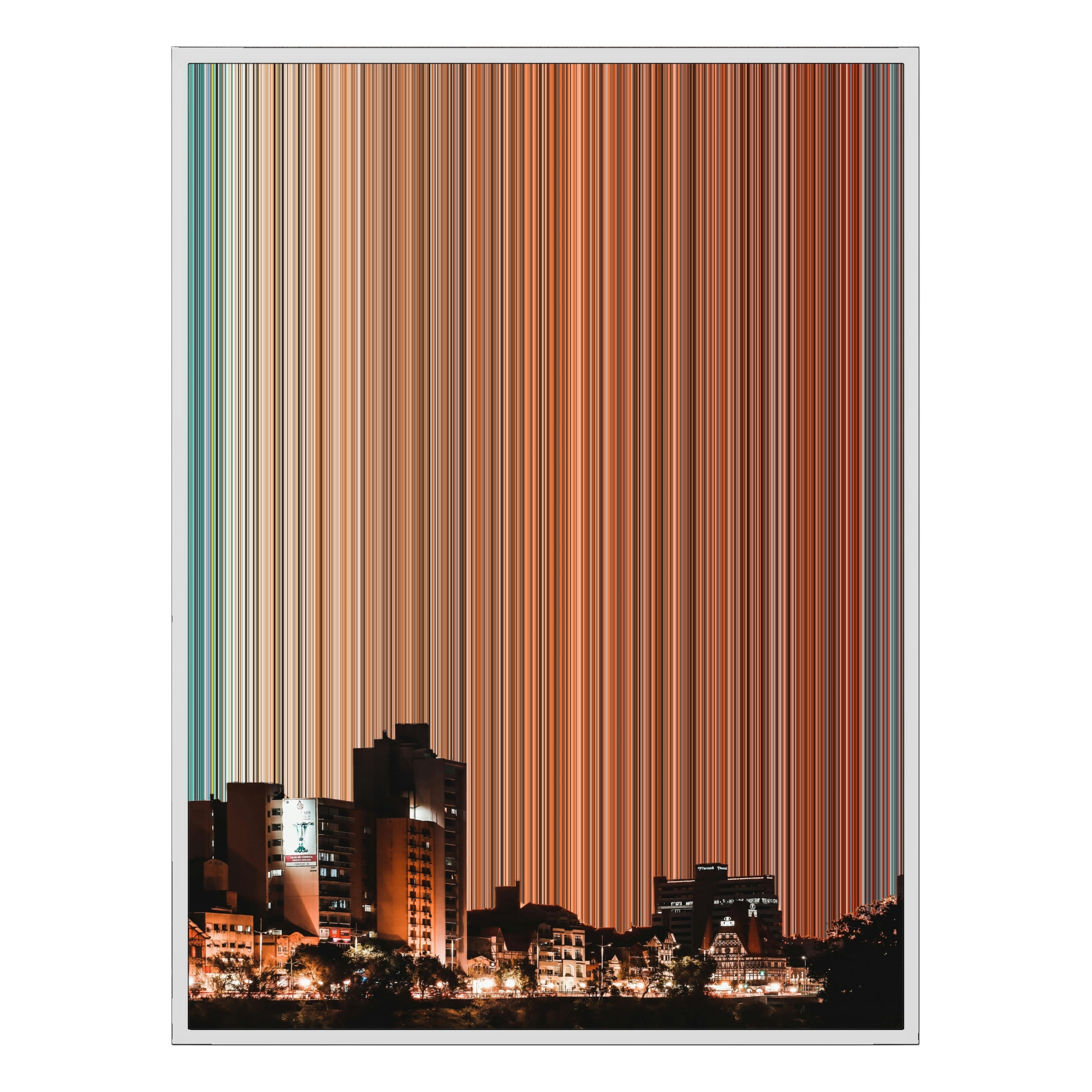 24×38" Metallic Float Frame Canvas - White Frame variant