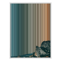 24×38" Metallic Float Frame Canvas - White Frame variant