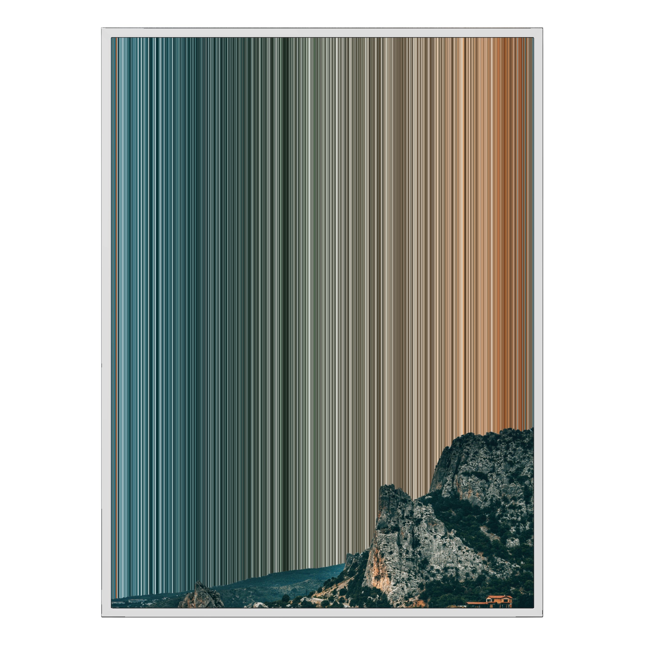 24×38" Metallic Float Frame Canvas - White Frame variant