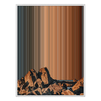 24×38" Metallic Float Frame Canvas - White Frame variant