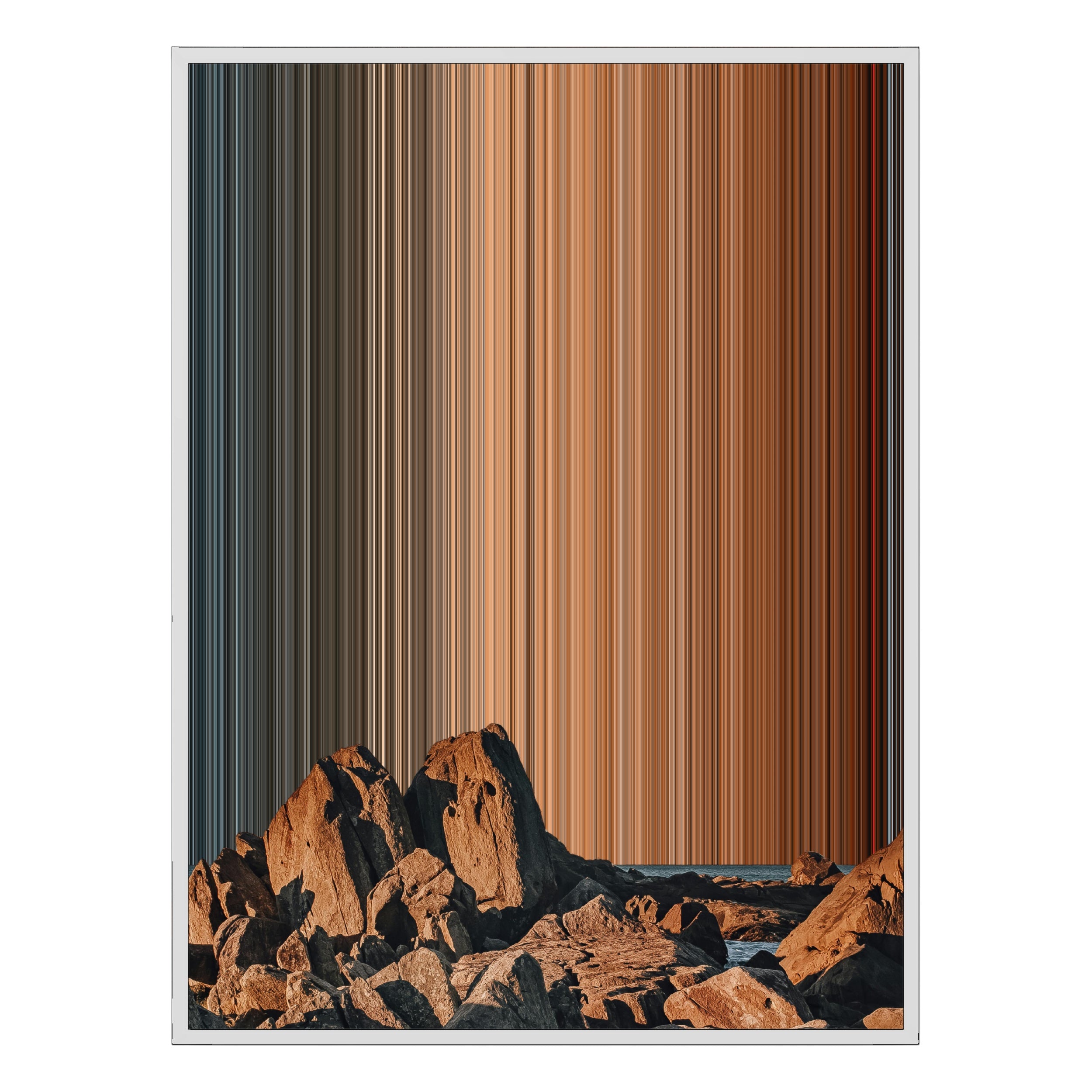 24×38" Metallic Float Frame Canvas - White Frame variant