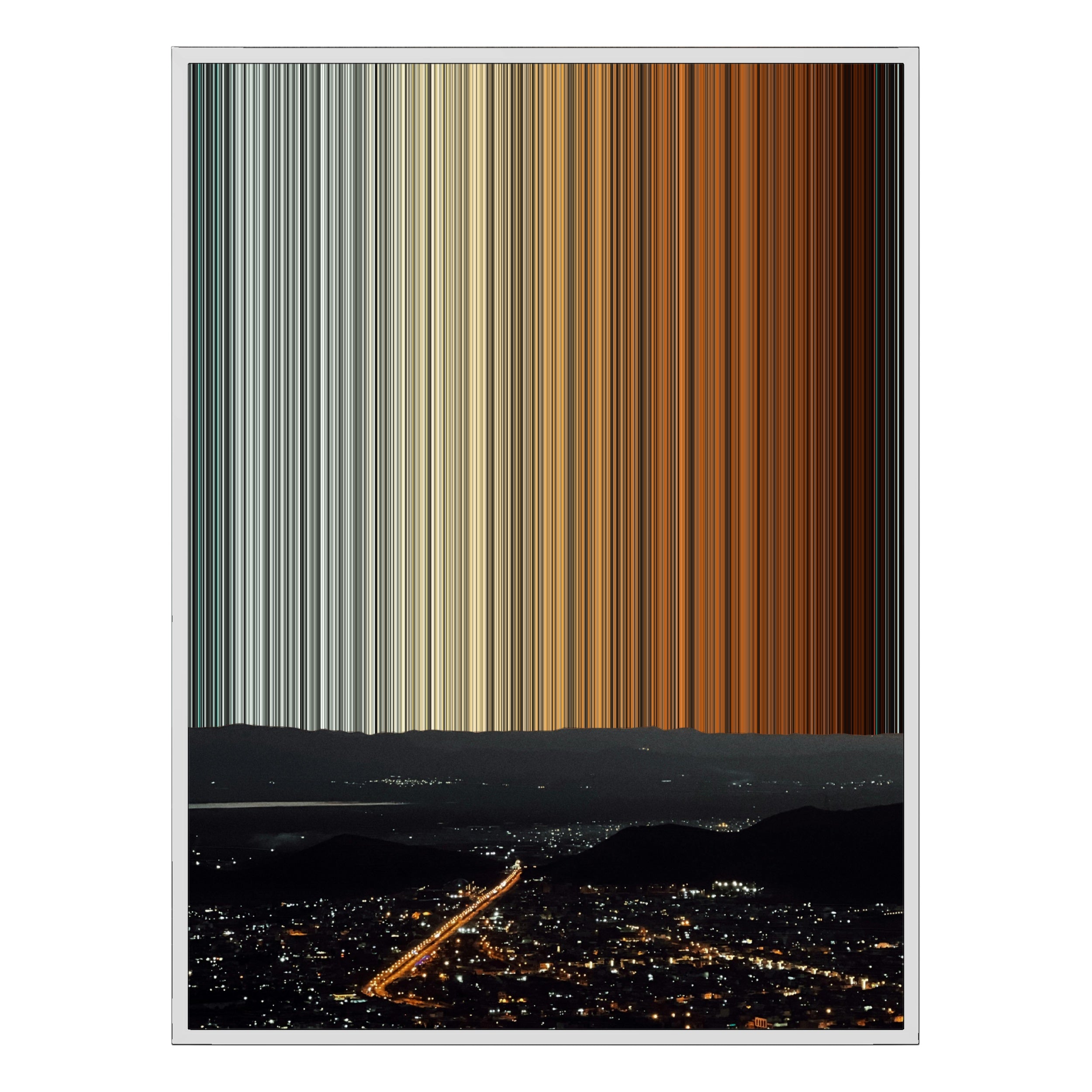 24×38" Metallic Float Frame Canvas - White Frame variant