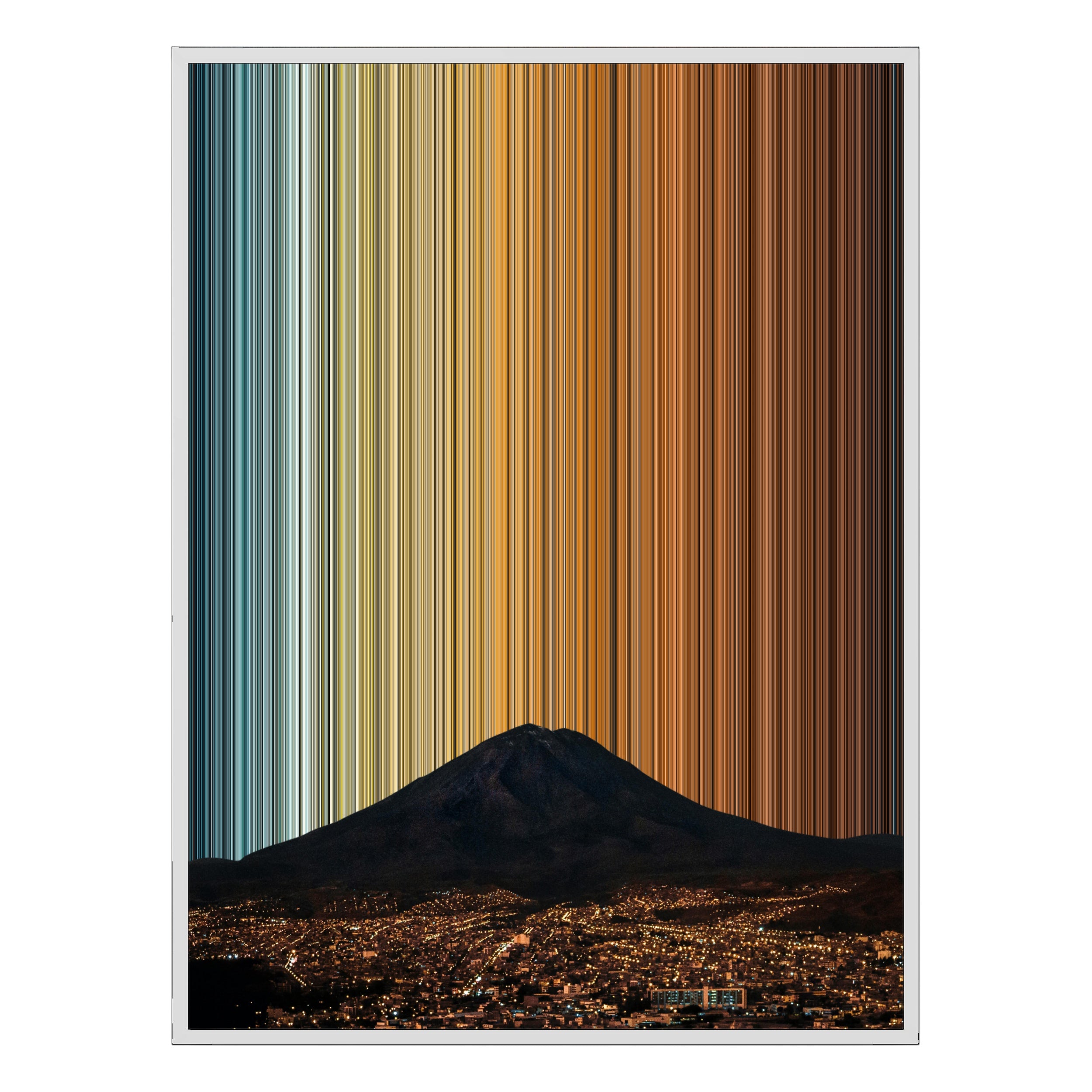 24×38" Metallic Float Frame Canvas - White Frame variant