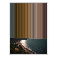 24×38" Metallic Float Frame Canvas - White Frame variant