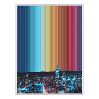 24×38" Metallic Float Frame Canvas - White Frame variant