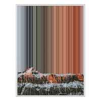 24×38" Metallic Float Frame Canvas - White Frame variant