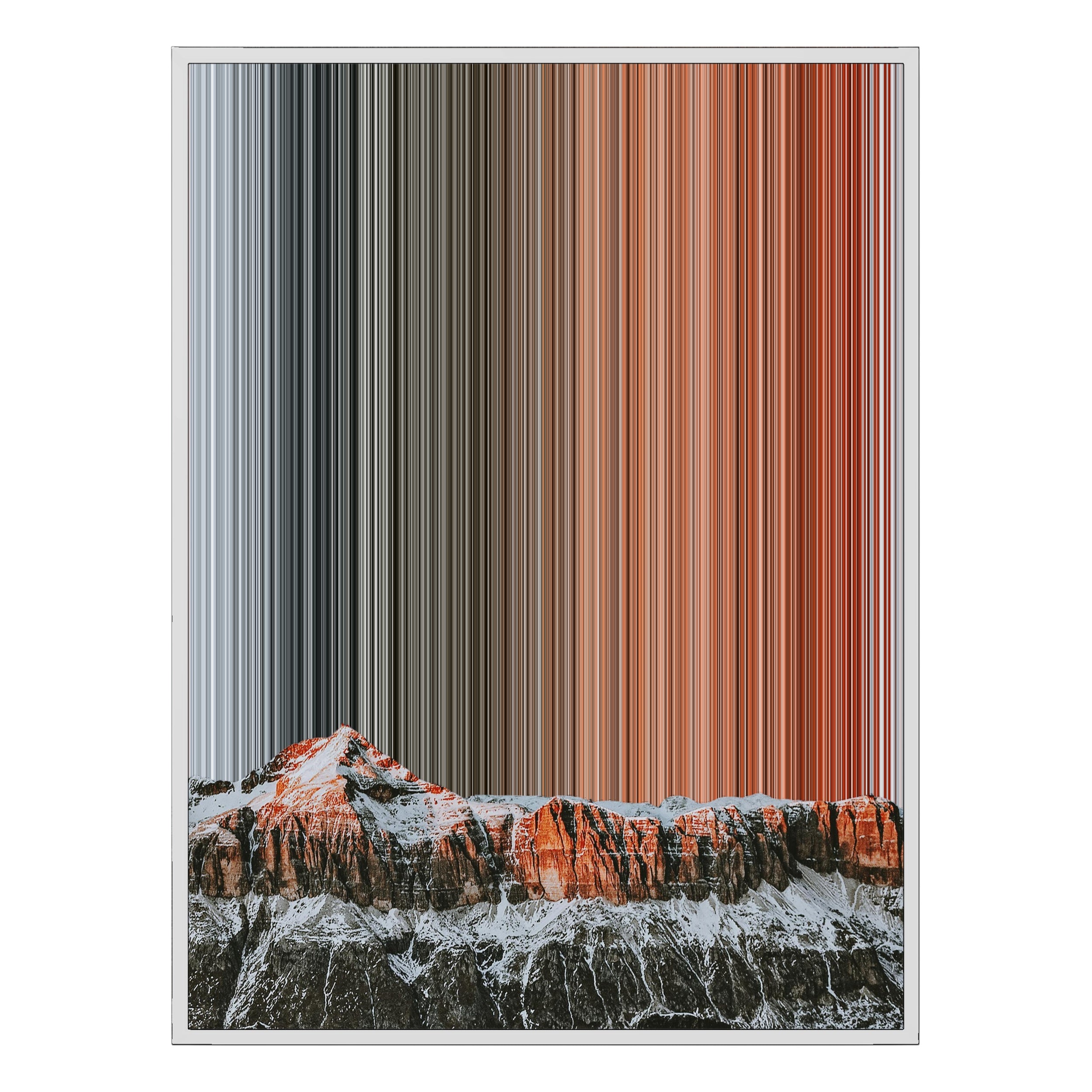 24×38" Metallic Float Frame Canvas - White Frame variant