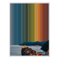 24×38" Metallic Float Frame Canvas - White Frame variant