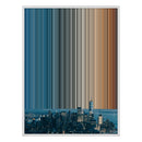 24×38" Metallic Float Frame Canvas - White Frame variant