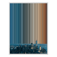 24×38" Metallic Float Frame Canvas - White Frame variant