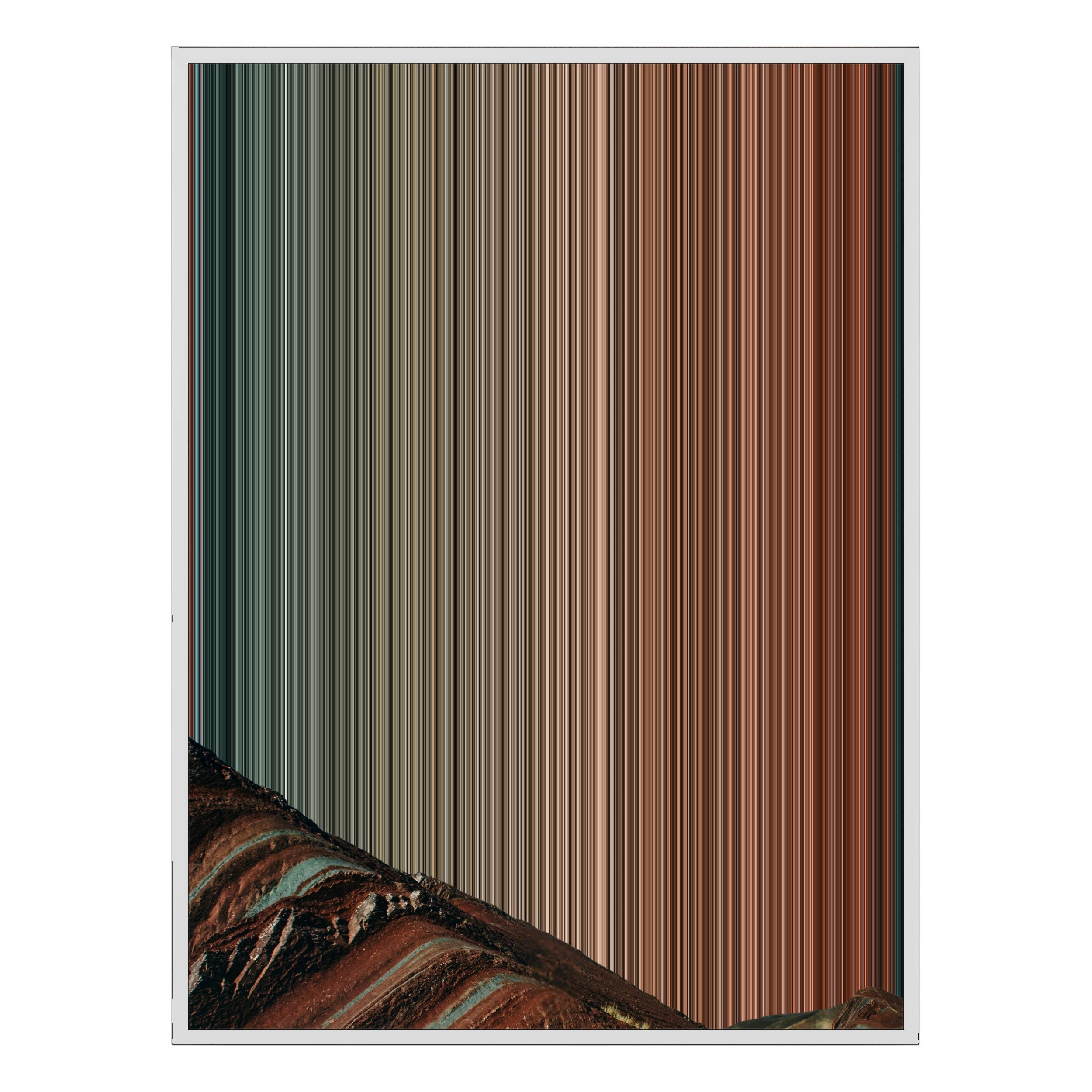 24×38" Metallic Float Frame Canvas - White Frame variant