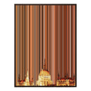 28×12" Metallic Float Frame Canvas - Brown Frame variant