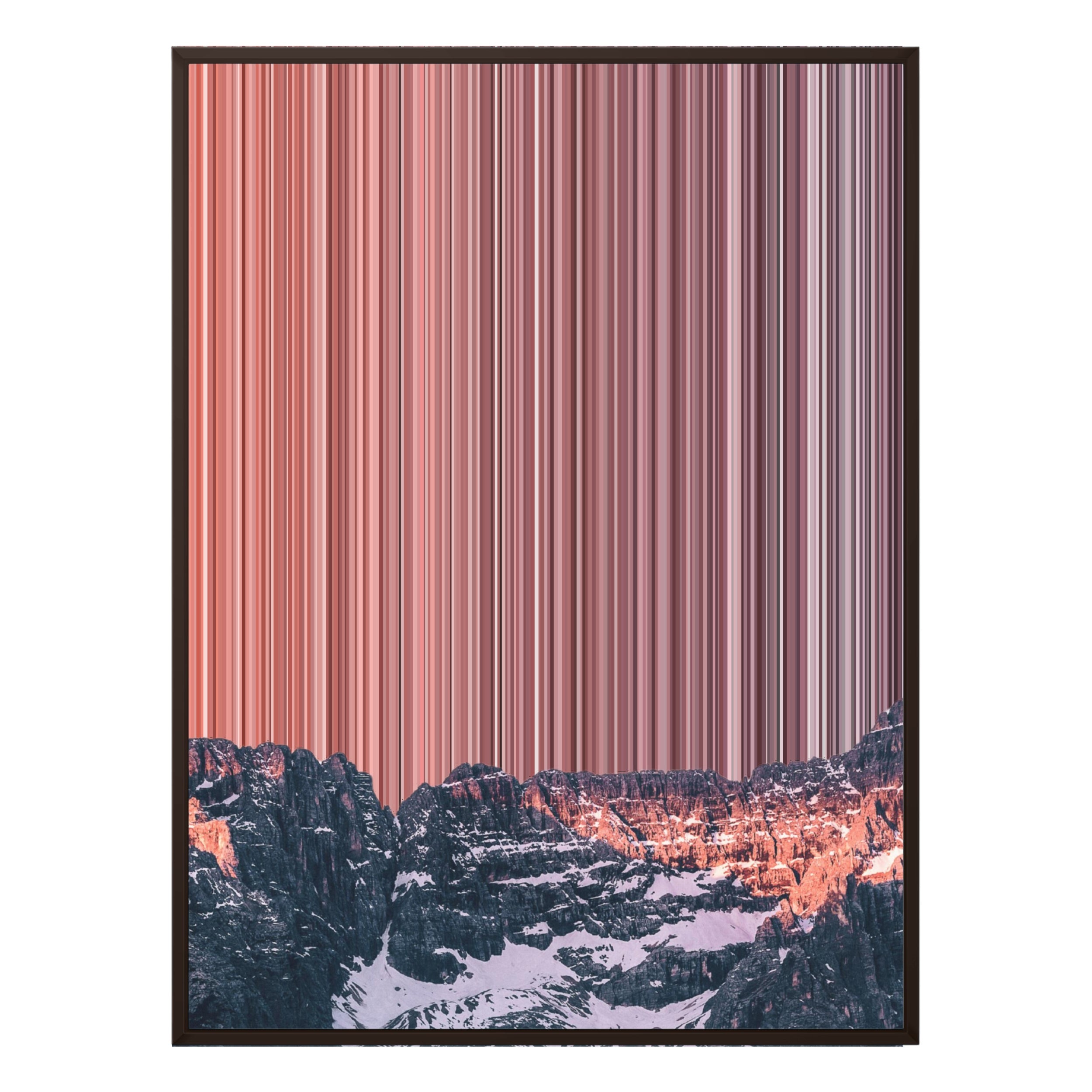 28×12" Metallic Float Frame Canvas - Brown Frame variant