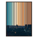 28×12" Metallic Float Frame Canvas - Brown Frame variant