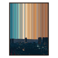 28×12" Metallic Float Frame Canvas - Brown Frame variant