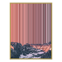 28×12" Metallic Float Frame Canvas - Gold Frame variant