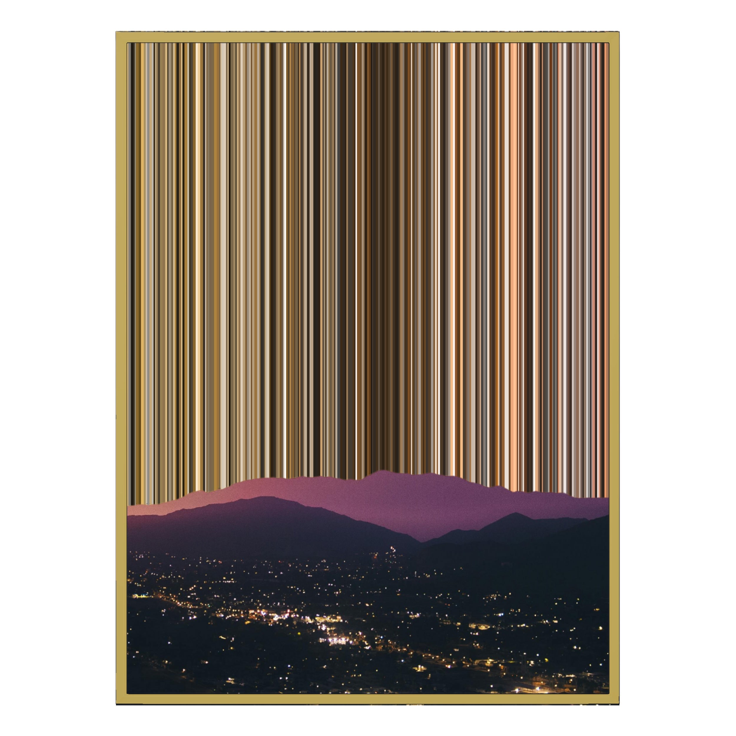 28×12" Metallic Float Frame Canvas - Gold Frame variant