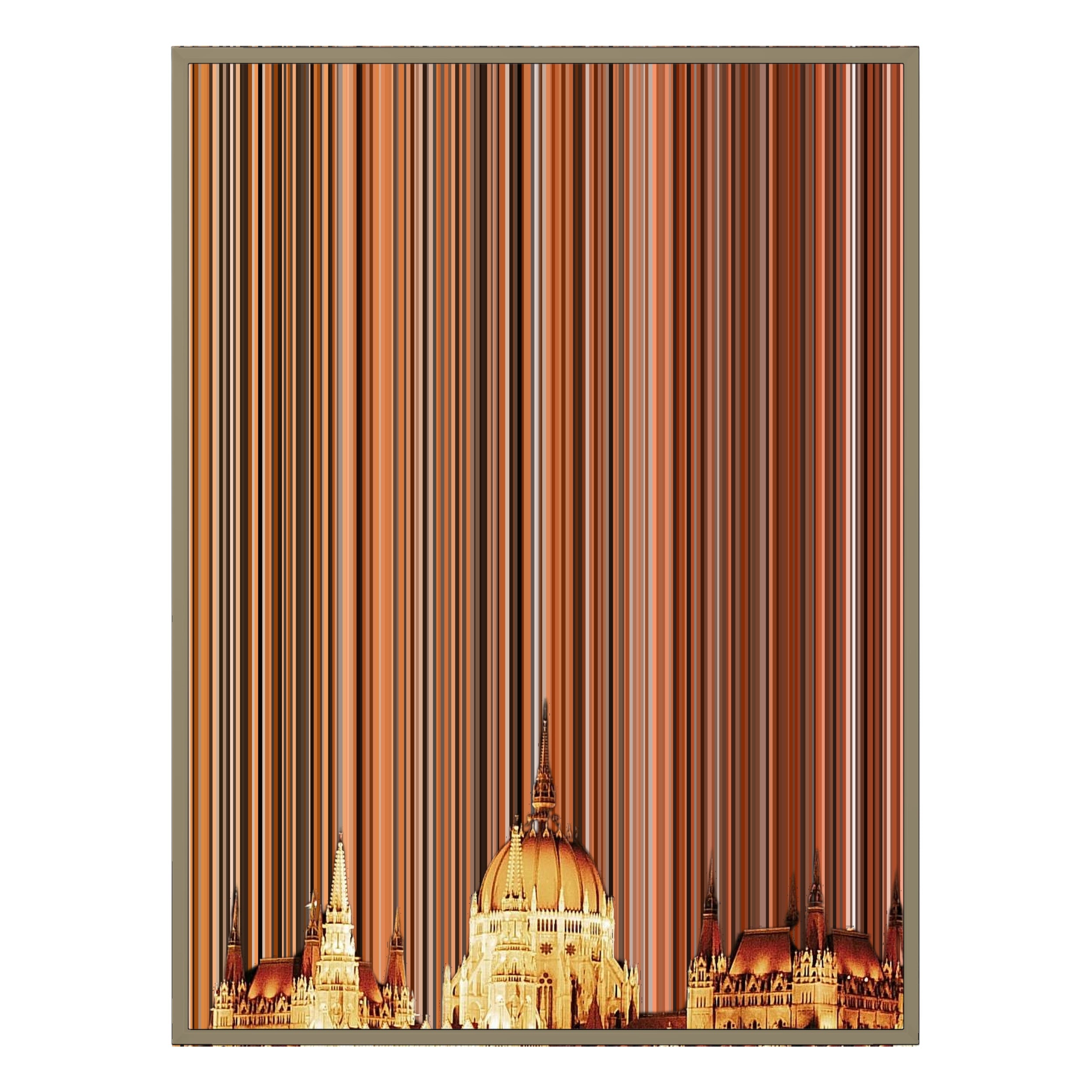 28×12" Metallic Float Frame Canvas - Natural Frame variant