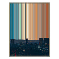 28×12" Metallic Float Frame Canvas - Natural Frame variant