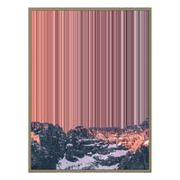 28×12" Metallic Float Frame Canvas - Natural Frame variant