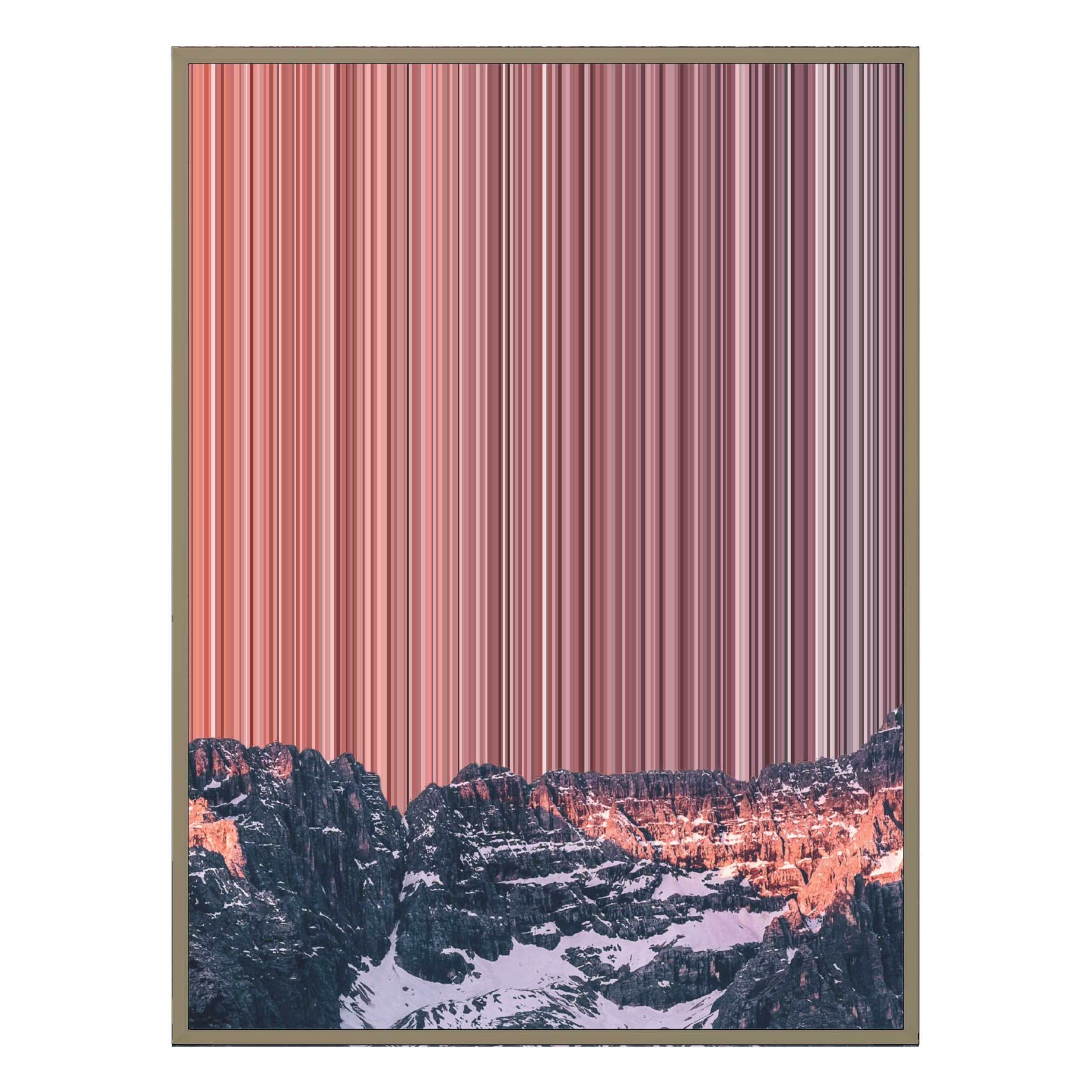 28×12" Metallic Float Frame Canvas - Natural Frame variant