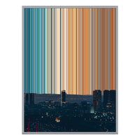 28×12" Metallic Float Frame Canvas - Silver Frame variant