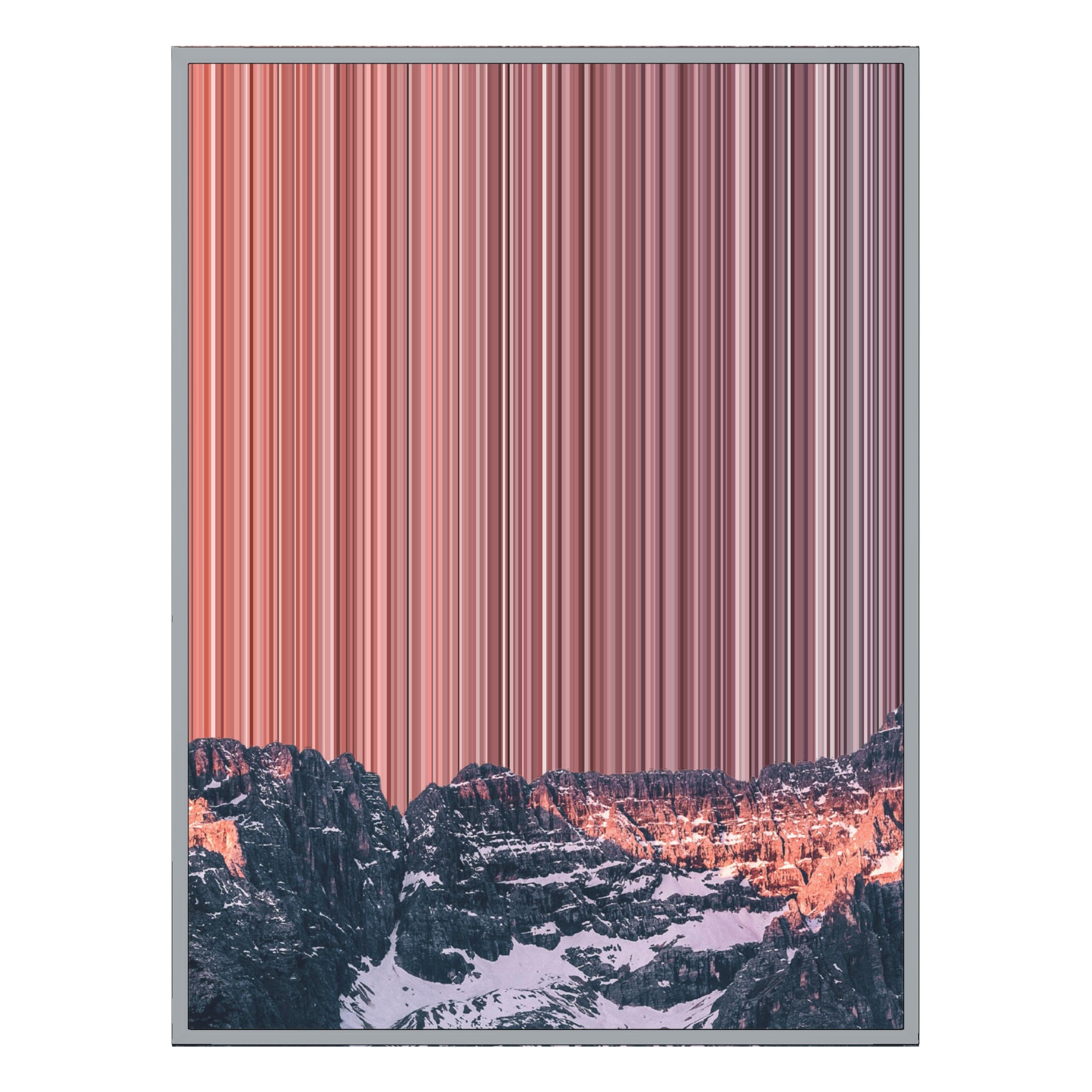 28×12" Metallic Float Frame Canvas - Silver Frame variant