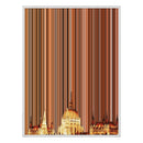 28×12" Metallic Float Frame Canvas - White Frame variant