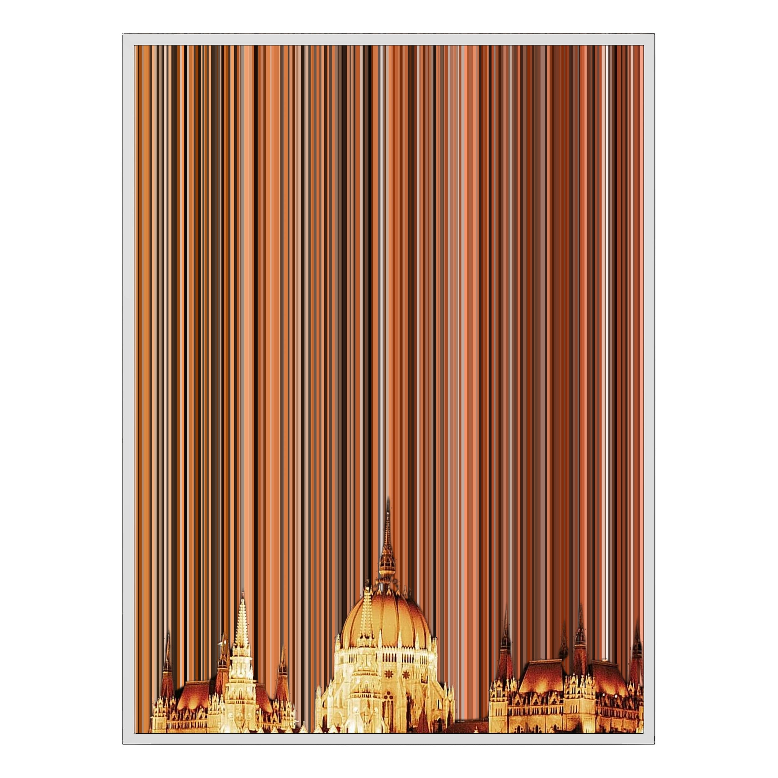 28×12" Metallic Float Frame Canvas - White Frame variant